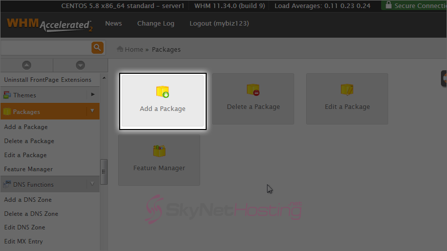 add-hosting-package