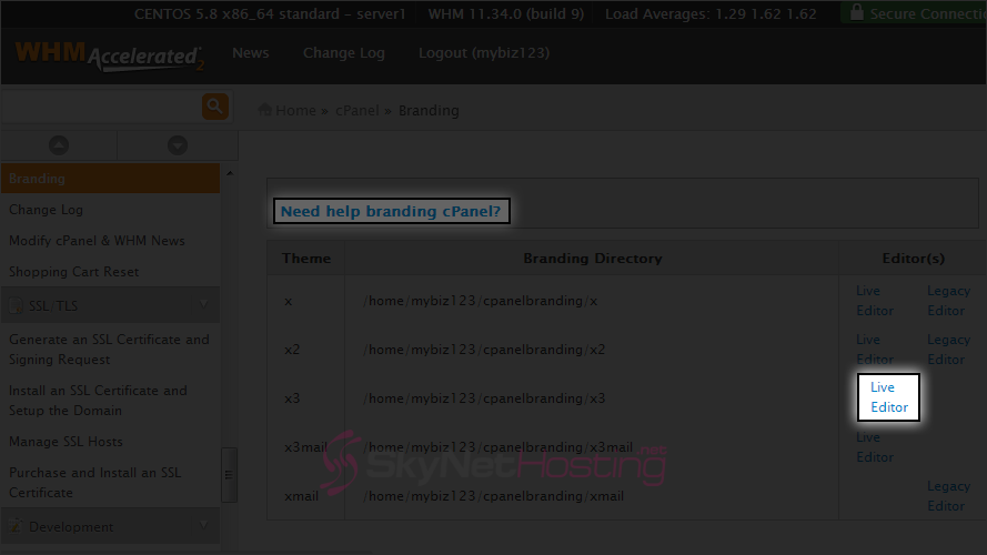 branding-cpanel-live-editior