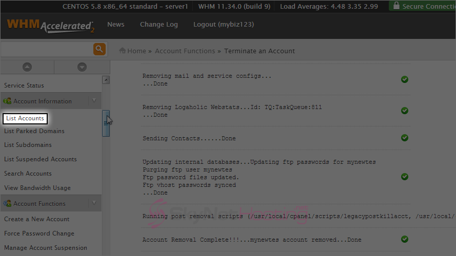 click-on-list-account