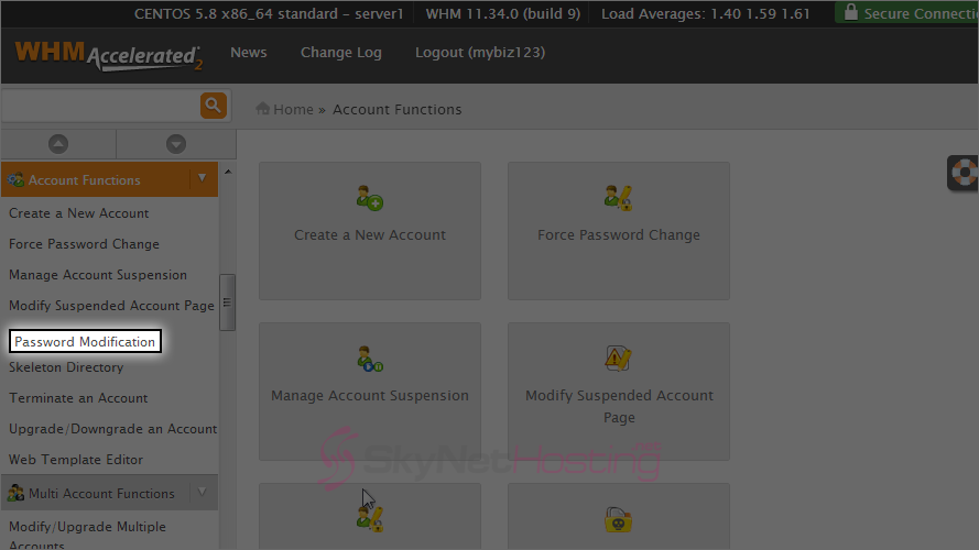 click-on-password-modification
