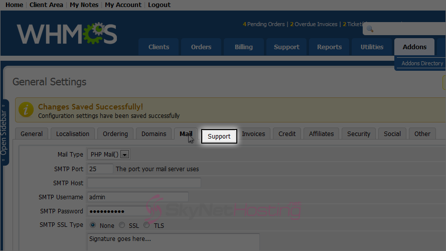 click-on-support-tab