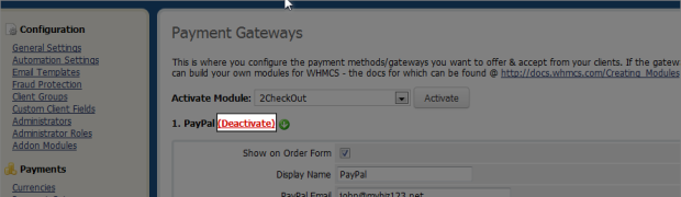 How to set up your Payment Gateways for use with WHMCS?