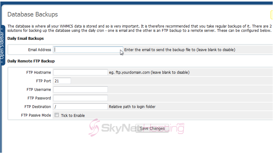 database-backups-interface