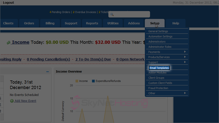 elect-emai-templates-from-the-drop-down-list