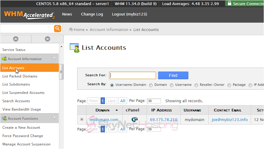 list-accounts-interface