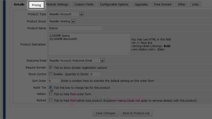 select-the-pricing-tab