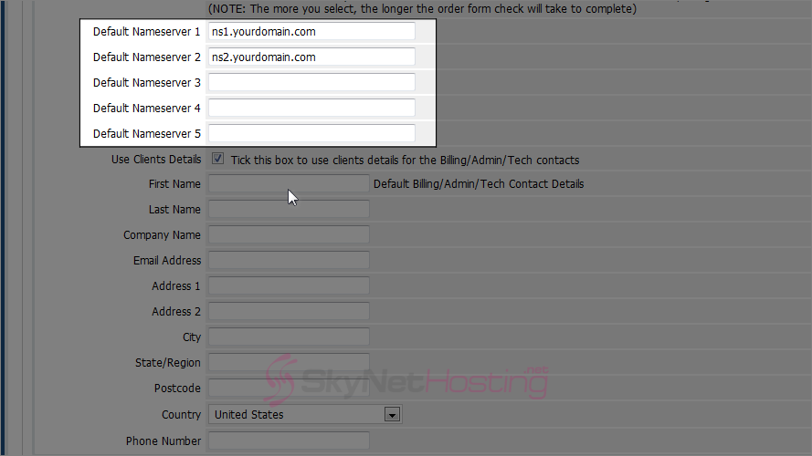 set-the-default-name-servers