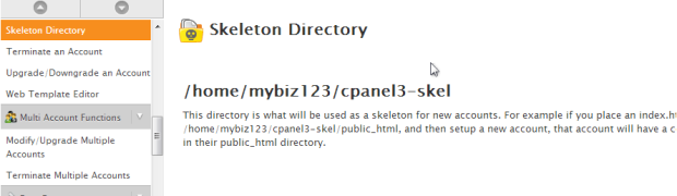 Learning about the Skeleton Directory WHM