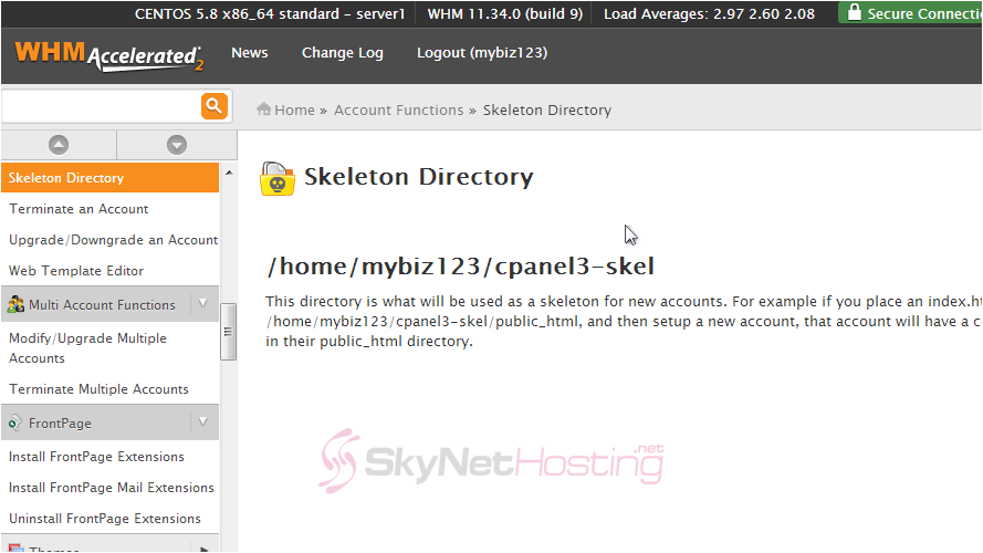 skeleton-directory-interface