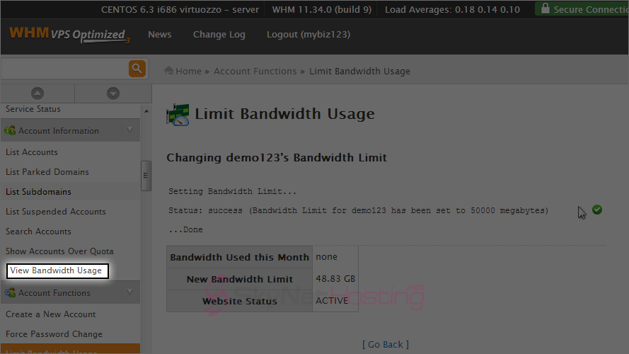 view-bandwidth-usage