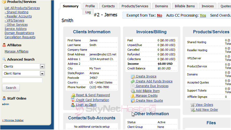 whmcs-add-new-client-summary-interface